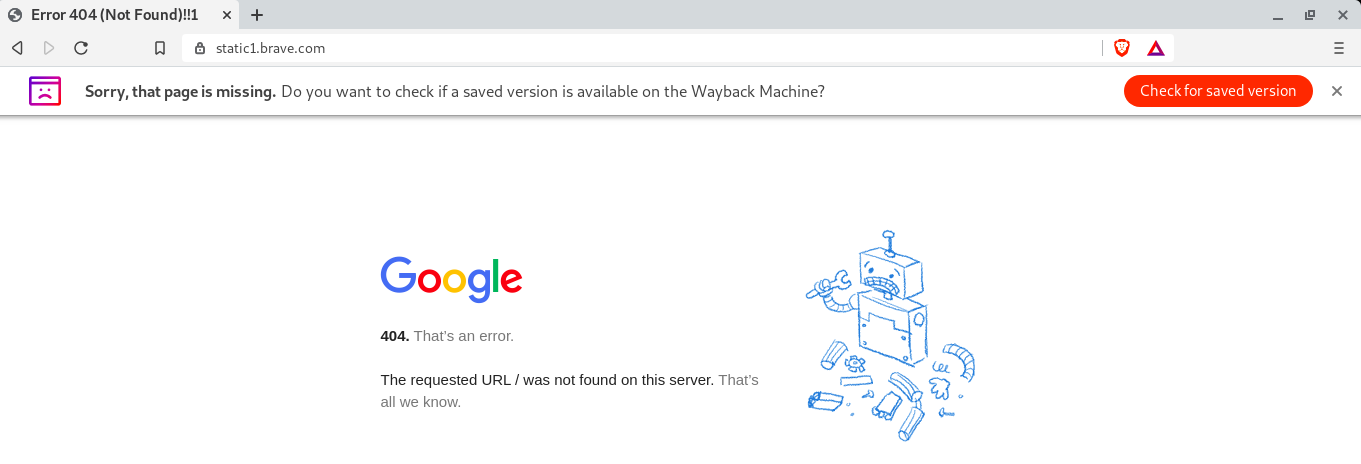 google error 404
